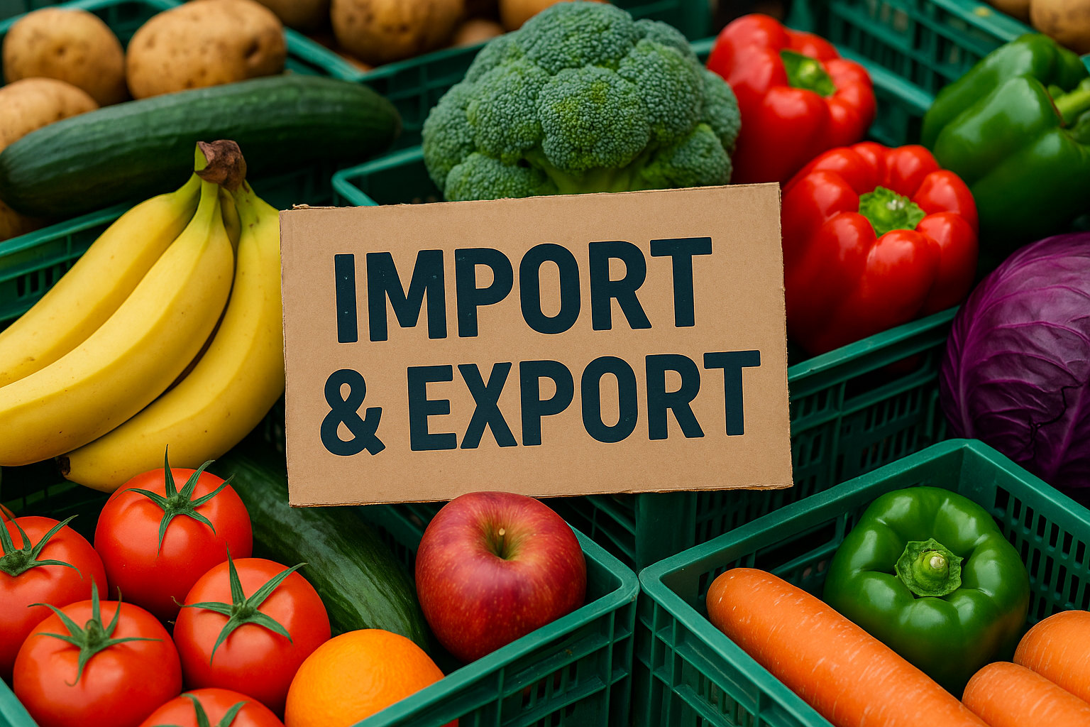 1. Global Import  Facilitating the worldwide trade of high-quality fruits and vegetables, ensuring freshness, compliance with international standards, and reliable delivery to diverse markets.